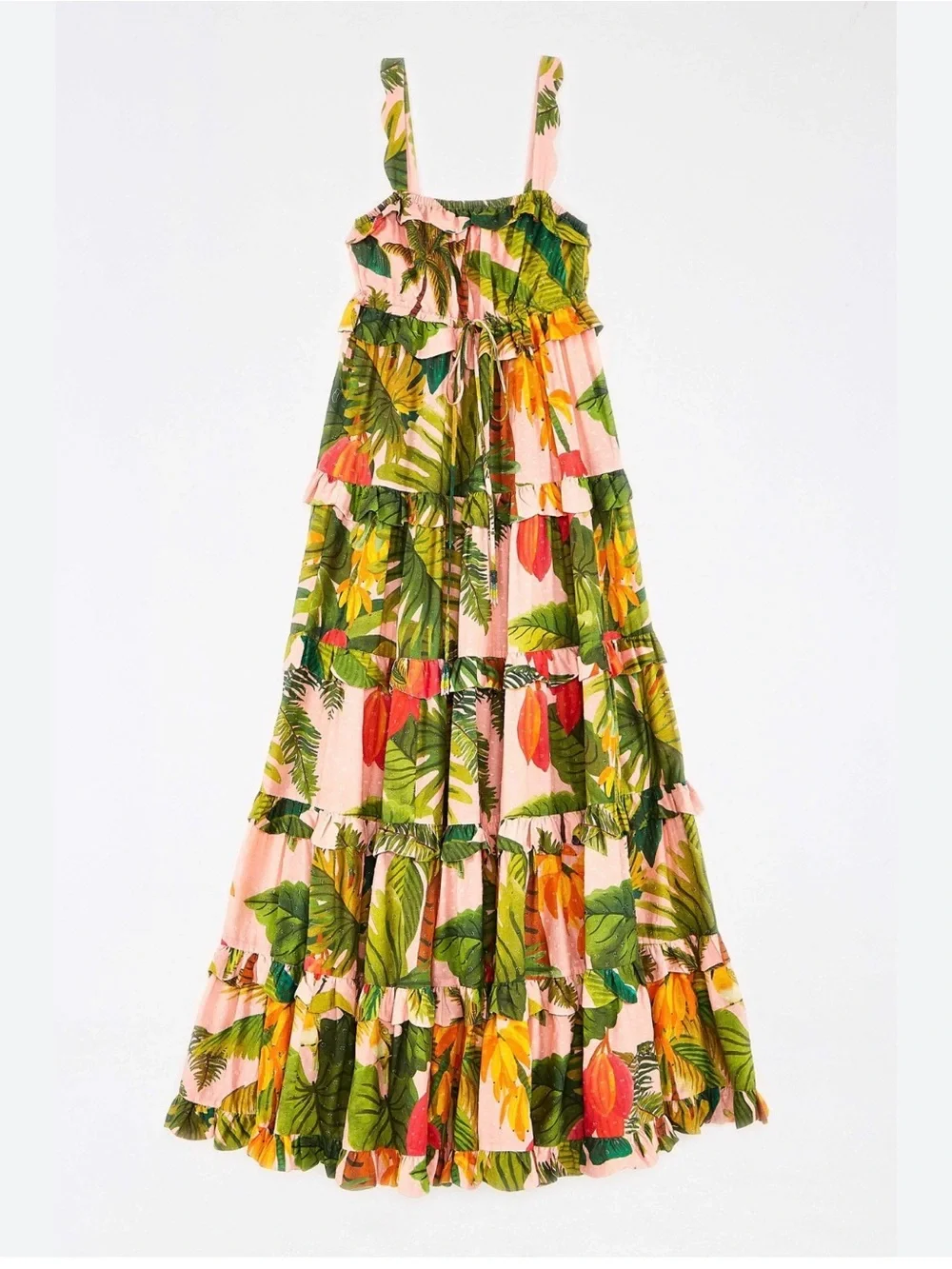FARM Rio Pink Cocoa Forest Tiered Maxi Dress - Picture 3 of 8